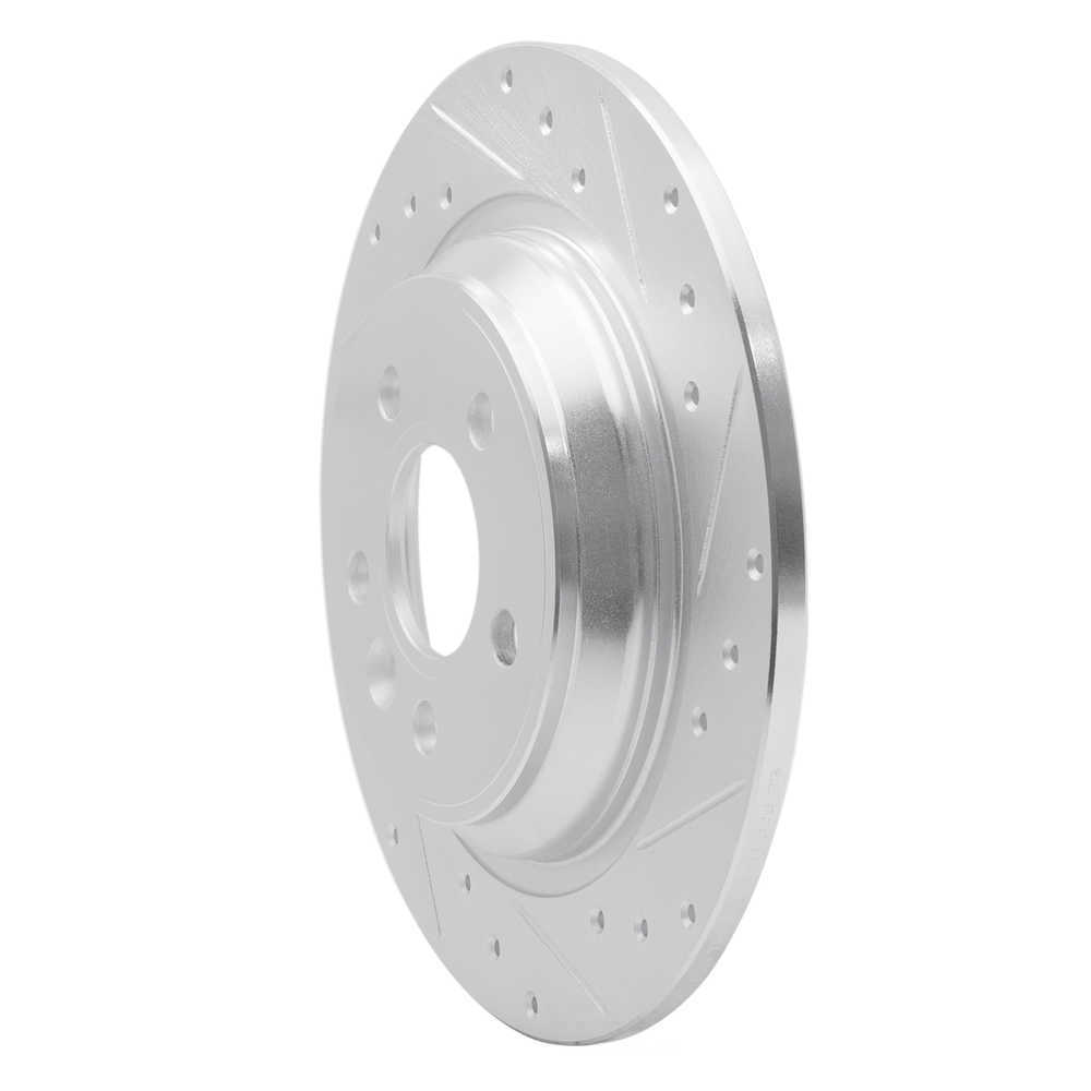 Dynamic Friction Company 631-27035R DFC Brake Rotor - Drilled And Slotted - Silver