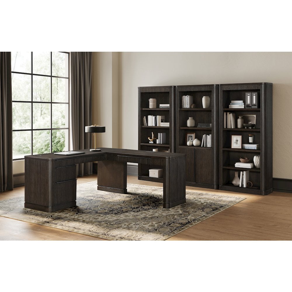 Martin Furniture Tulane Pedestal L-Desk, Pedestal L-Desk with Open Return