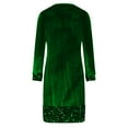 thumbnail image 3 of Women's Sparkly Sequin Velvet Dresses Long Sleeve V Neck Midi Dress Prom Party Cocktail Dress, 3 of 5