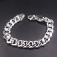 thumbnail image 2 of K-KED Pure 999 Fine Silver Chain Men 12mm Miami Cuban Curb Link Bracelet 60-61g, 2 of 5