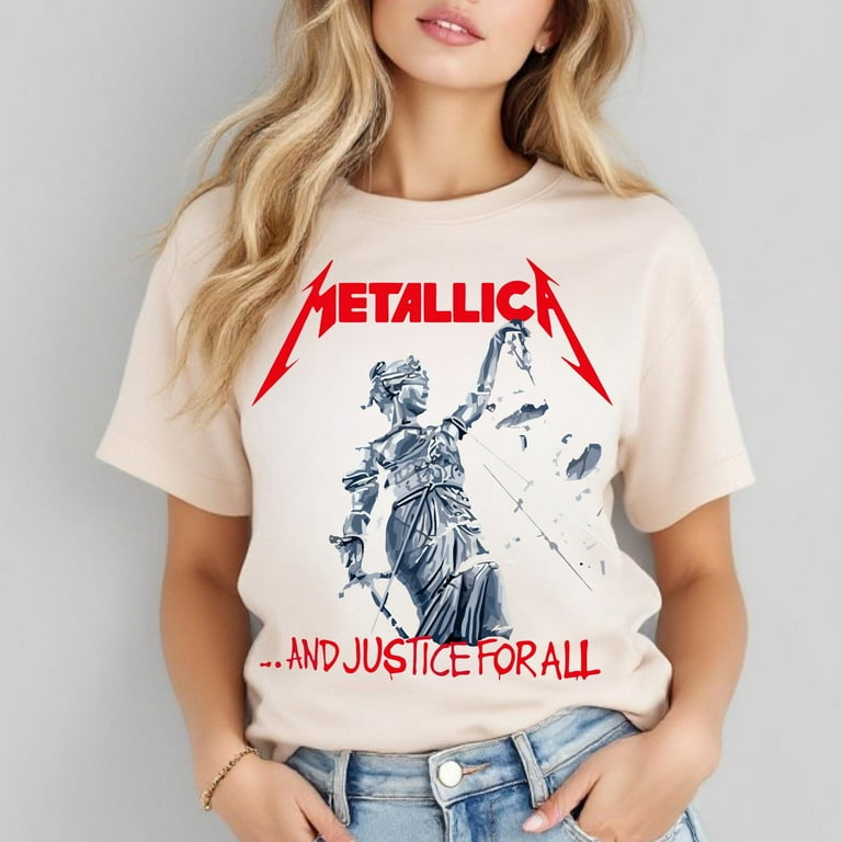 Vintage Meta.llica T-Shirt • 80s Justice For All Tour Band Tee