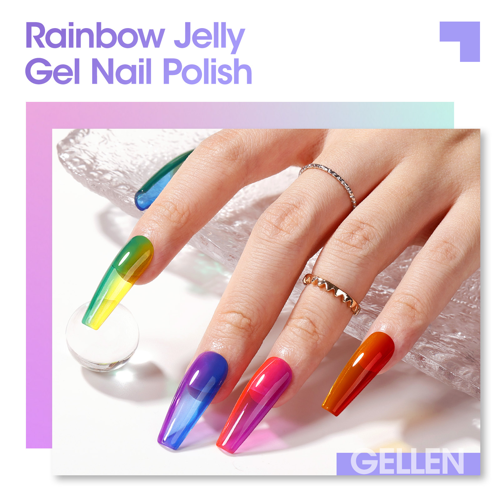 Gellen Ice Glassy Gel Nail Polish Kit - 6 Colors photo 4