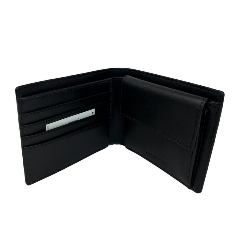 Michael Kors Cooper Billfold Coin Pocket Bifold Black/Pink Leather