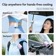 thumbnail image 4 of 2026 Portable Clip-on Car Air Cooler Fan, USB Rechargeable Mini Cooling Fan with 360° Rotation, 199 Speed LED Display Personal Cooler for Office Beach Camping Outdoor (Black), 4 of 11