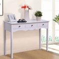 thumbnail image 2 of Topbuy 3 Drawers Console Table Hall table Side Table Desk Accent Table Entryway White, 2 of 6