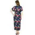 thumbnail image 2 of Bimba Maternity Kaftan With Belt Rayon Nursing Night Gown, Front & Back Buttons, 2 of 7
