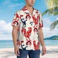 thumbnail image 5 of Goofa Roosters Hawaiian Shirt for Men, Unisex Summer Beach Casual Short Sleeve Button Down Shirts,Aloha Tropical Floral print shirt-X-Large, 5 of 9