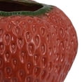 thumbnail image 3 of Benjara Kema Decorative Flower Vase- Strawberry Accent- 15" Red Ceramic, 3 of 6