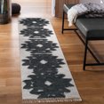 thumbnail image 2 of Superior Raffi Geometric Wool Runner, 2’ 6" x 10', Ivory/Charcoal, 2 of 5