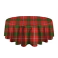 thumbnail image 5 of Red Green Checkerboard Checkered Pattern Round Tablecloth 60"x60",Wrinkle Wipeable Table Cloth for Kitchen Dining Room Picnic Patio Party, 5 of 6
