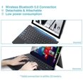 thumbnail image 4 of Bluetooth Microsoft Surface Pro 7/Pro 6/Surface Pro 5 (Pro 2017)/Pro 4 12.3 inch Tablet/Surface Pro 3 2014 Keyboard Case with Trackpad - Detachable Wireless Keyboard Type Cover, 4 of 8