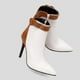thumbnail image 3 of NECHOLOGY Botas Mujer Adulto Femenino Zapatos Botines mujer Botas de hebilla de con tacones de y cremallera retro con punta en para mujer (White, 7), 3 of 7