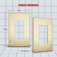 thumbnail image 2 of ENERLITES Screwless Decorator Wall Plate, Child Safe Outlet Covers, Size 1-Gang, Unbreakable Polycarbonate Thermoplastic, SI8831-BGD, Glossy, Brushed Gold, 20 Count, 2 of 5