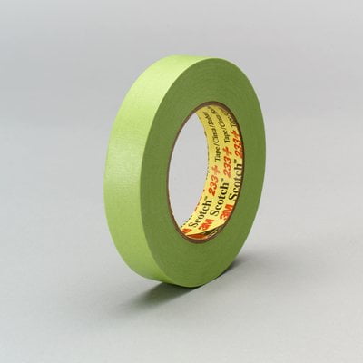 3m 26343 1/8" Scotch Performance Masking Tape 233  Green 1 Roll 3mm X 55m