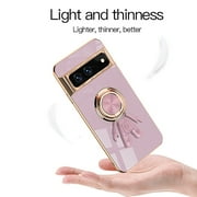 Allytech for Google Pixel 6A Case [Not fit Google Pixel 6], Slim Fit Protective Cover with Ring Holder Kickstand Fit Magnetic Car Mount Feature Case for Google Pixel 6A 6.1 2022, Purple