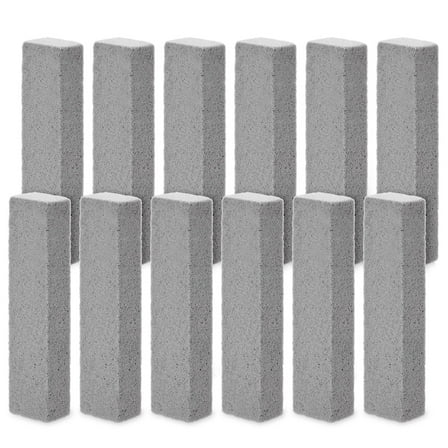 Juvale Pumice Stone Toilet Bowl Cleaner & Scouring Sticks - Scouring Sticks for Tub & Shower - Pumice Stone for Tile & Bowl - Toilet Stain Remover - 12-Pack, Gray, 5.9"x1.4"x 0.9"