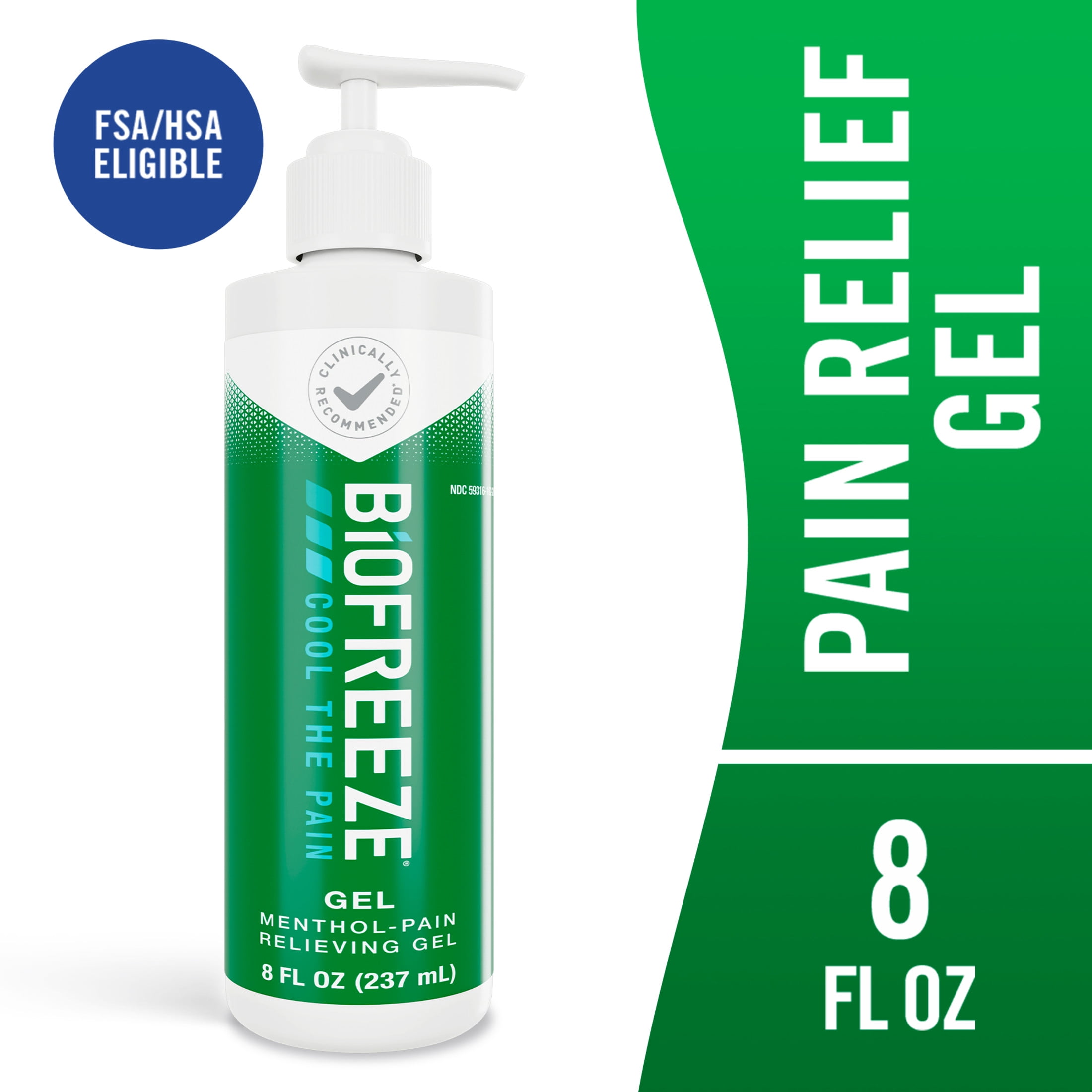Biofreeze Pain Relief Gel, Back Knee Muscle Joint and