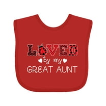 Inktastic Loved by My Great Aunt Cute Ladybug Boys or Girls Baby Bib