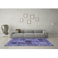 thumbnail image 3 of Ahgly Company Indoor Square Abstract Blue Modern Area Rugs, 7' Square, 3 of 4