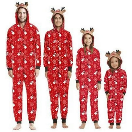 

Shuttle tree Matching Family Christmas Pajamas Baby Onesie Outfits Men Women Holiday PJs Snowman Print Long Sleeve Jumpsuit