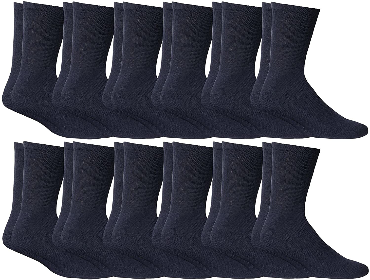 SOCKS'NBULK 12 Pairs Of Mens Wholesale Bulk Sports Crew, Athletic Case