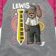 thumbnail image 3 of IF Movie - Lewis Keyboard - Toddler & Youth Girls Raglan Graphic T-Shirt, 3 of 5