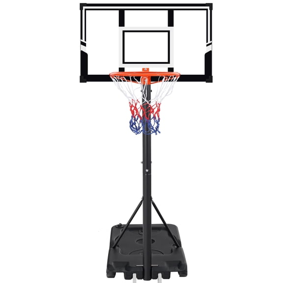 Portable Basketball Hoop Outdoor, SEGMART 4.9Ft-10Ft Height Adjustable Swimming Pool Basketball Hoop Goal System with PE Backboard for Kids Youth Adults Play in Backyard/Courts/Indoor
