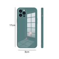 thumbnail image 3 of Cubiertas traseras de vidrio para teléfono con parachoques resistente completo de color sólido Diseño antideslizante para Iphone 7p / 8p / 7/8 / xs Max / xr / x / xsGranny Grey, 3 of 3