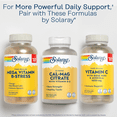 thumbnail image 6 of Solaray Calcium Magnesium Citrate 2:1 Ratio with Vitamin D2, Healthy Bone, Muscle & Nerve Support, 30 Serv, 180 VegCaps, 6 of 6