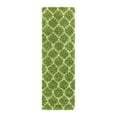 thumbnail image 3 of Unique Loom Trellis Shag Collection Area Rug - Ruby (2' x 6' Runner Green/Ivory), 3 of 12