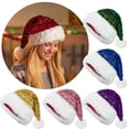 thumbnail image 6 of Iamnij Christmas Hat for Adults,Glittery Sparkly Santa Hat for Adults,Personalized Sequin Santa Hat Xmas Super for Xmas Holiday New Year Party, 6 of 6