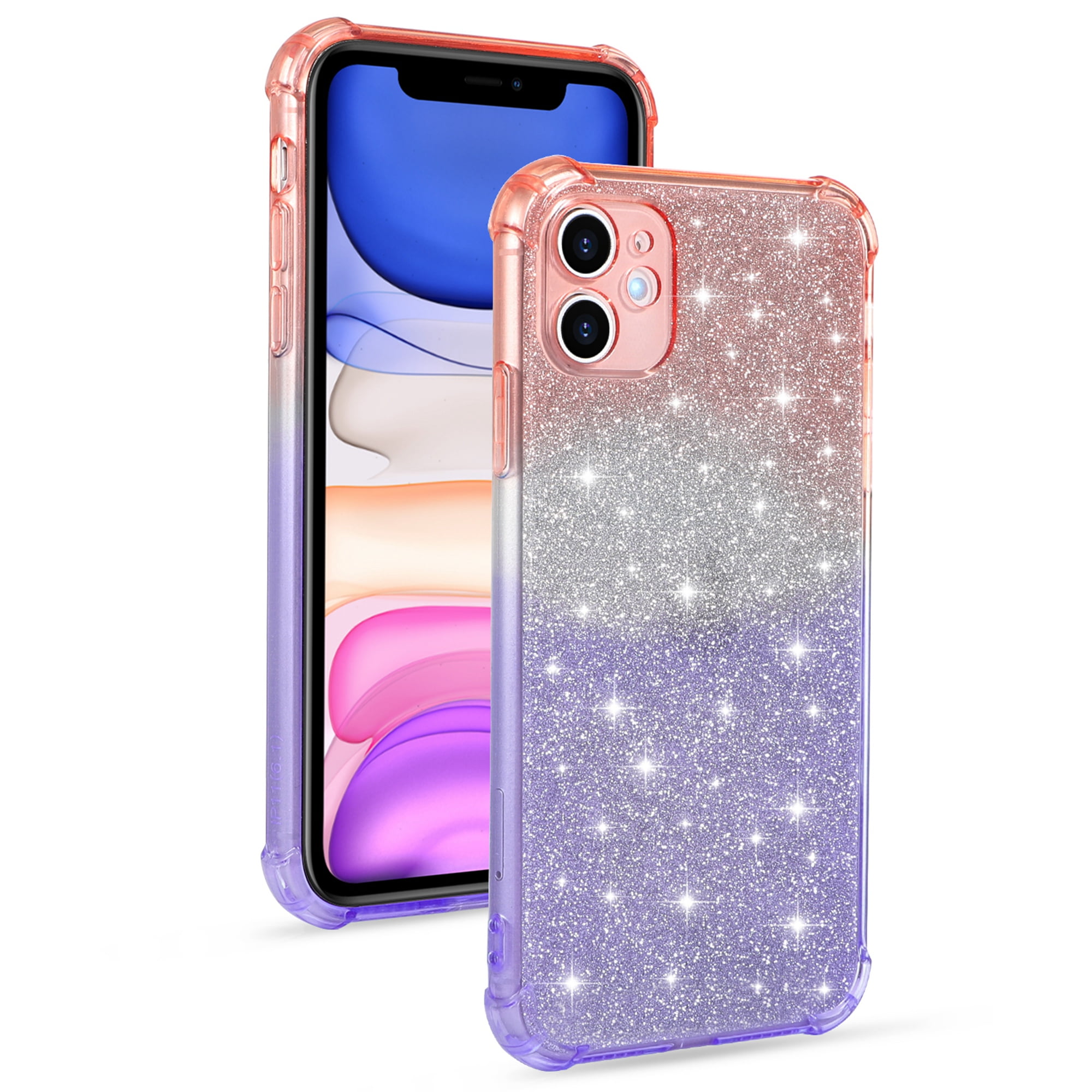 Iphone 11 Pro Max Case Dteck Slim Fit Glitter Gradient Color Tpu Case Four Corner Shockproof Cover For Apple Iphone 11 Pro Max Orange Purple Walmart Com