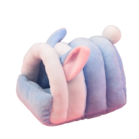 Hamster Bed House, Soft Skin Friendly Plush Winter Warm Cute Rabbit Deer Ear Cage Nest for Young Guinea Pig Degu Drawl Hedgehog Hamster Ferrets Rats Hedgehogs Chinchilla