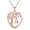 Rose Gold, variant on Heart Pendant Necklace Custom Initial Letter Tree Shaped Charm Pendant Jewelry for Women, Gift for Mom Daughter Wife
