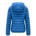 thumbnail image 2 of KVE Women's Hooded Packable Ultra Light Coat Warm Short Puffer Jacket Acid Blue XL, 2 of 9
