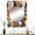 thumbnail image 1 of Designart "Hexagon Rustic Mosaic I" Geometric Mirror Wall Decor - Modern Brown Geometric Large Printed Mirror Wall Decor For Bedroom - 40" x 30" Inch, 1 of 5