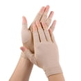 thumbnail image 4 of FELTECHELECTR Healifty - 1 par de guantes con protección UV, antideslizantes, de medio dedo, para ciclismo, conducción al aire libre (caqui), 4 of 4