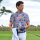 thumbnail image 3 of Fotbe Fastfoods Camiseta Polo de Golf para Hombre con Estampado – Camisa Deportiva Transpirable con Cuello Abotonado-X-Large, 3 of 6