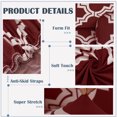 thumbnail image 4 of Unique Bargains 1-Piece Oriental Style Stretch Loveseat Slipcover, #J, 4 of 8