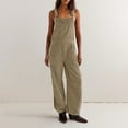 thumbnail image 2 of iHPH7 Overalls for Women Loose Fit, Bib Overalls Women, Corduroy Overalls for Women, Wide Leg Overalls for Women, One Piece Jumpsuits for Women, Khaki L, 2 of 5