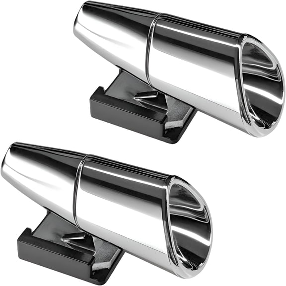 RIONIMA 2026 New 2Pcs Car Deer Whistles,Ultrasonic&Wind Activated Deer Horns with Self-Adhesive,Waterproof Animal Warning Whistle Device Helps Reduce Accidents for Cars Trucks Suvs (Silver)