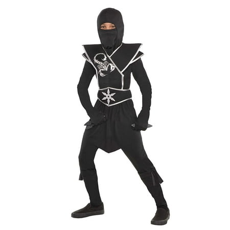 Ninja Costume for Halloween Party, School Acting, Costume Party, Play Game of Karate, Dia Brujas for Kids Size M (1 Pack)