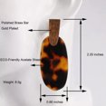 thumbnail image 4 of Resin Oval Turquoise Stone Leopard Geometric Dangle Earrings Women Jewelry, 4 of 9