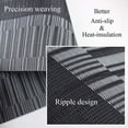 thumbnail image 4 of Juego de 4 manteles individuales, manteles individuales de plástico premium fáciles de limpiar para mesa de comedor, mesa de cocina (negro+gris), 4 of 4