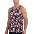 thumbnail image 2 of Balery Daisies Flowers Pattern Men's Workout Tank Top Gym Muscle Tee Fitness Bodybuilding Sleeveless T Shirt Quick Dry Fit Muscle Tank Top Slim-Fit Tank-X-Large, 2 of 7