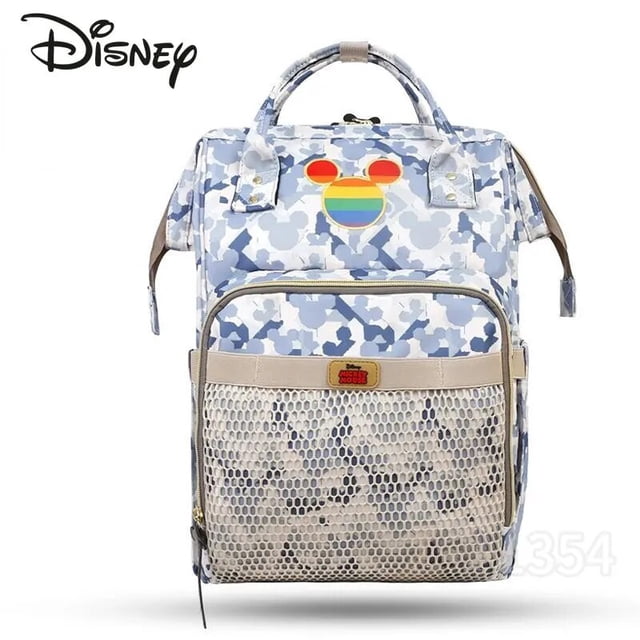 Disney-Bolsa de pañales Original para bebé, mochila de marca de lujo, bolsa de pañales para bebé de dibujos animados, multifuncional, gran capacidad, nueva