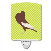 Caroline's Treasures BB7780CNL English Pouter Pigeon Green Ceramic Night Light, 6x4x3", multicolor