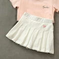thumbnail image 2 of Toddler Pleated Skirt Girls School Unifo𝐫m Elastic Waist Skort Shorts Kids Girl Cute Tennis Mini Scooter Skirts, 2 of 9