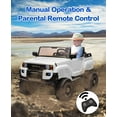 thumbnail image 5 of Garvee Licensed Tǒyōtǎ 24V Ride On Car for Kids – 2-Seater Electric Truck with Parent Remote Control, All-Terrain Capability, and Dual Driving Modes,White, 5 of 8
