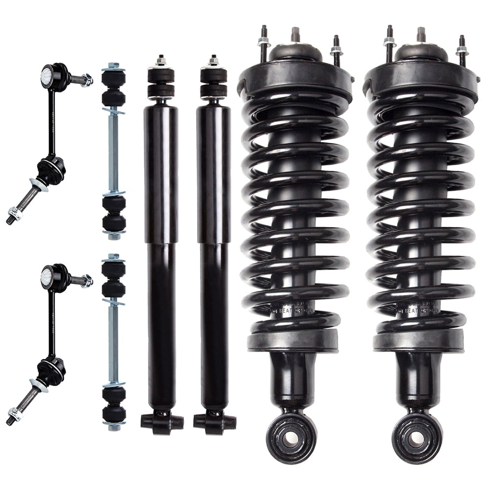 CCIYU Complete Suspension Kit Fits 03 04 05 06 07 08 09 2010 11 for Lincoln Town Car Includes Strut Spring Assembly, Rear shock Absorber, Stabilizer Bar Link, Stabilizer Bar Link Kit